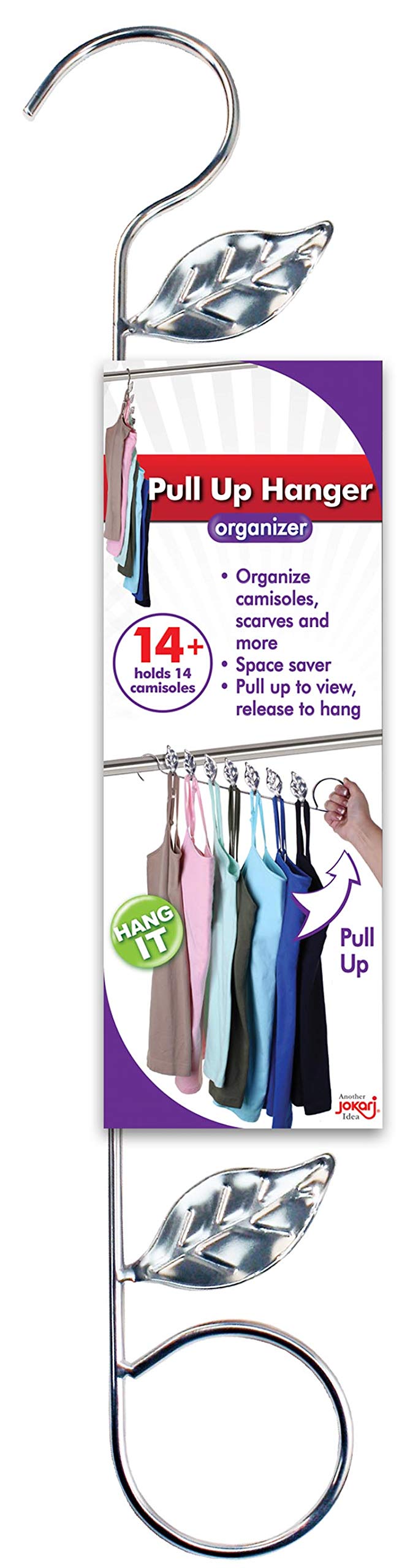 Jokari Multi Hook Hanger, Best for Space Saving Multi Use Clothes Organizer, See Clothing at a Glance with Pull Up Design, Save 