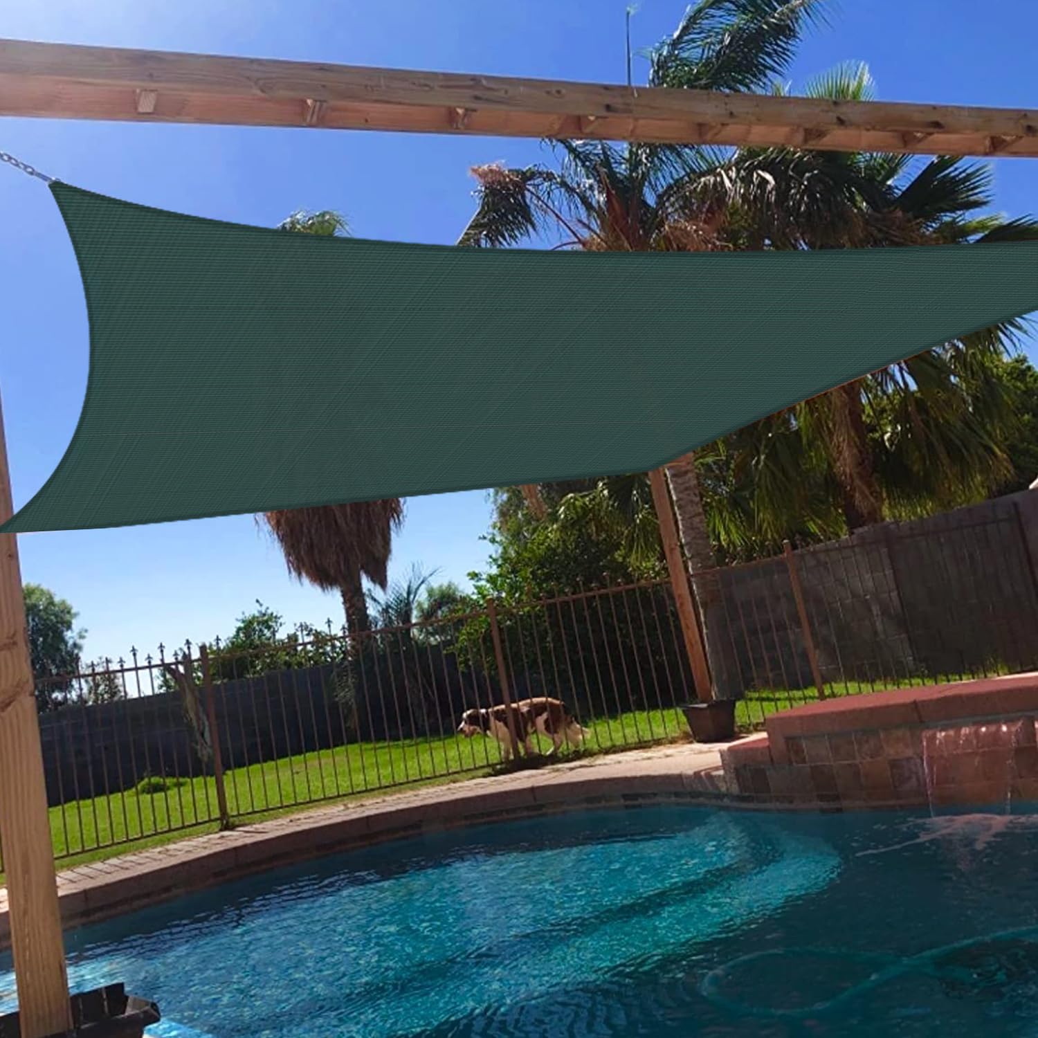 Windscreen4Less 13' X 14' Sun Shade Sail Rectangle Outdoor Canopy Cover Uv Block For Backyard Porch Pergola Deck Garden Patio (G