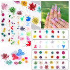 108Pcs Dried Flowers For Nail Art - Lovely Natural Flower Nail Art, Nail Art Accessories Kits, Dried Flowers For Resin Molds, Yw