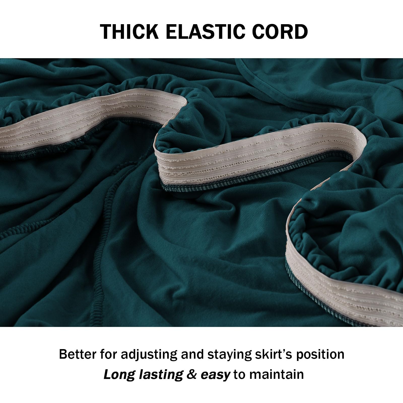 Niceec Loveseat Cover Super Soft 1-Piece Dark Teal Slipcover For Loveseats Stretch Universal Spandex Couch Covers For Living Room Easy Fit Washable Furniture Sofa Protector With Skirt