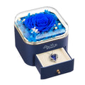 NEWNOVE Preserved Real Blue Rose, Forever Flowers Gifts for Mom Grandma Wife Girlfriend on Christmas, Valentines Day, Mothers Da