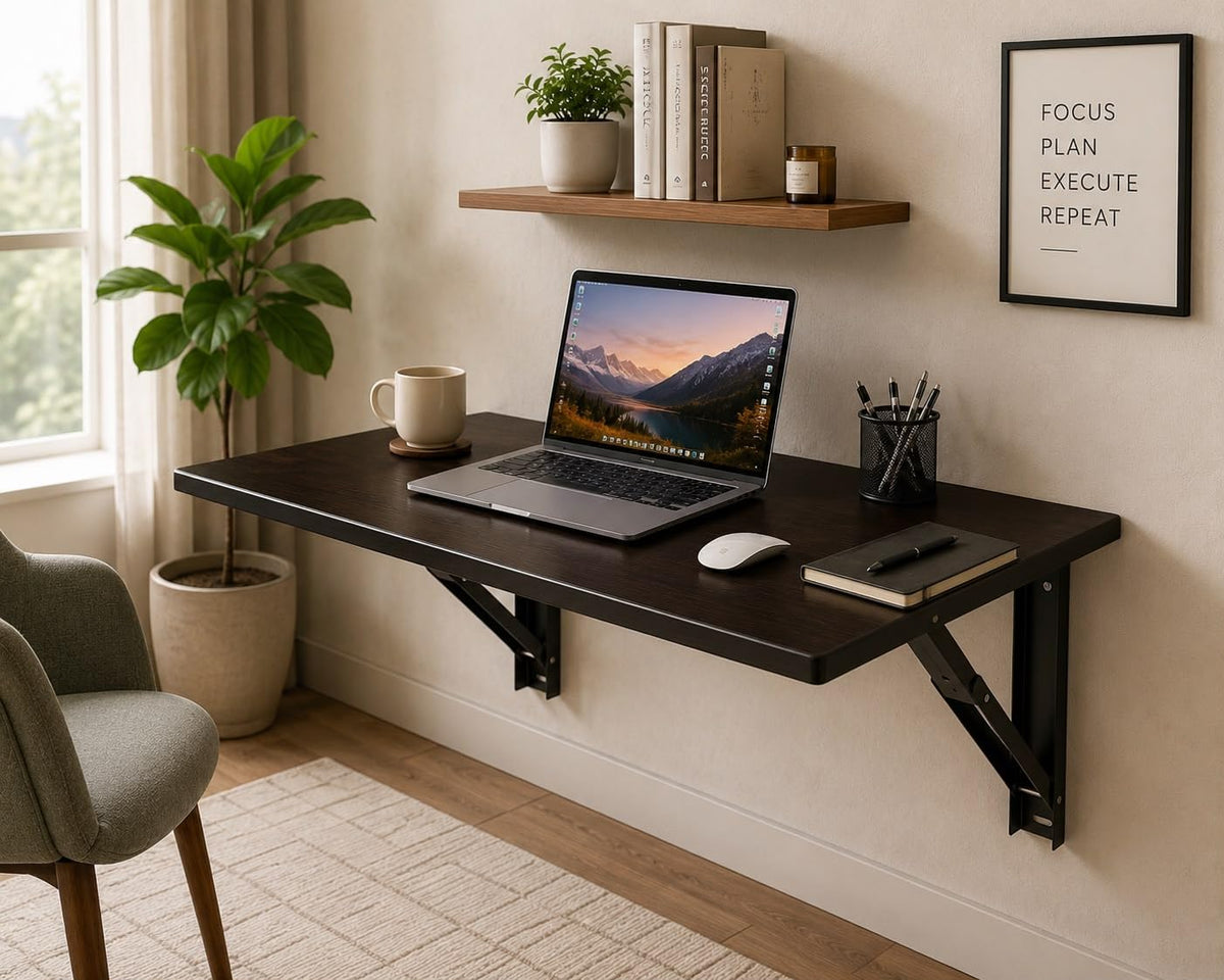 Malbro Wall Mounted Folding Table 80 X 40 Cm, Venge Finish