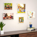 Niubee Clear Acrylic 8X10 Wall Mount Picture Frame, Floating Frames For Photography Display (3 Pack)