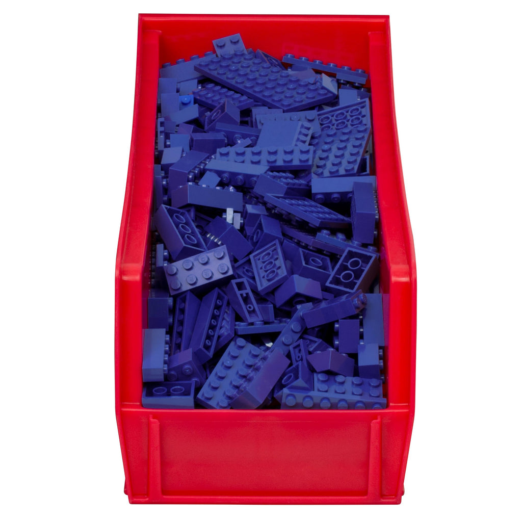 Akro-Mils 30234 Akrobins Plastic Hanging Stackable Storage Organizer Bin, 15-Inch X 5-Inch X 5-Inch, Red, 12-Pack