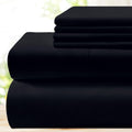 Bysure 6 Pieces Bed Sheets Set(Queen, Black) - Hotel Luxury Super Soft 1800 Thread Count 100% Microfiber Sheets With Deep Pocket