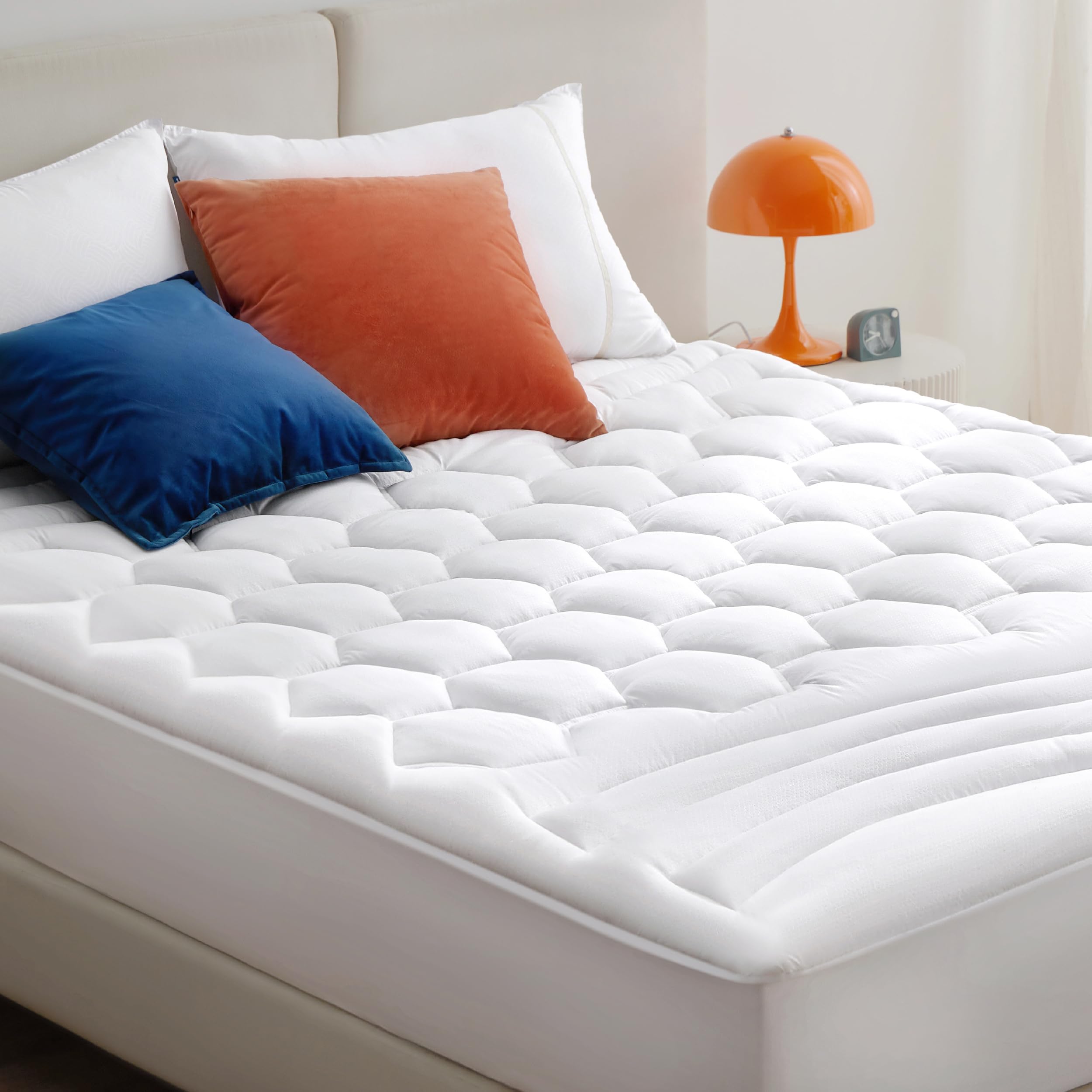 Bedsure Rv King Size Mattress Pad - Soft Mattress Cover Padded, Quilted Fitted Mattress Protector With 8-21' Deep Pocket, Breat