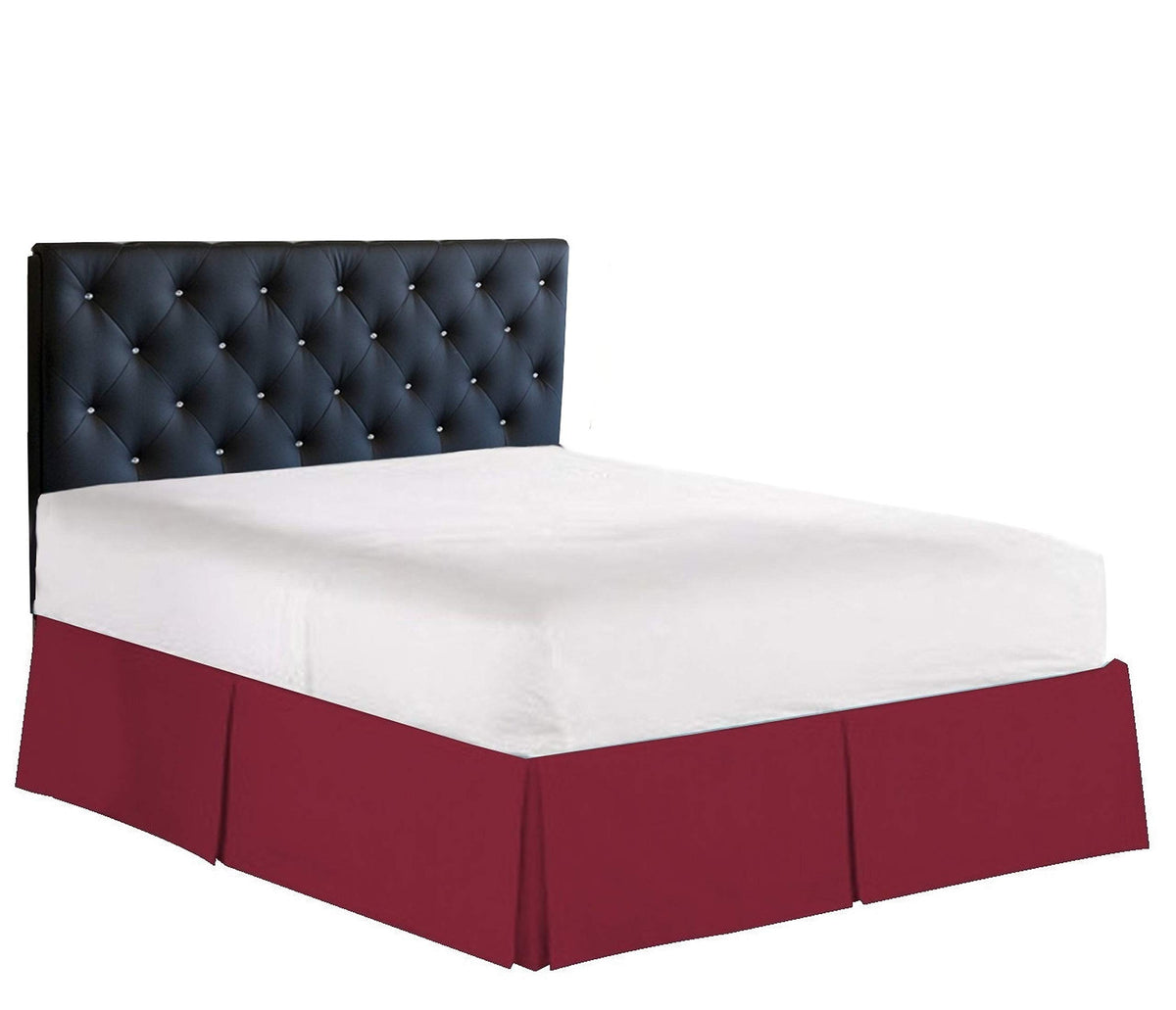 Elegant Comfort 1500 Thread Count Wrinkle & Fade Resistant Egyptian Quality Bed Skirt/Dust Ruffle - Pleated Tailored 14Inch Drop