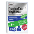 Uinkit 105Sheets Premium 90% Clear Vinyl Sticker Paper For Inkjet Printer - Include 100 Sheets Clear And 5Sheets Glossy Label Wa