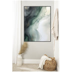 Sylvie Green Wave Framed Canvas by Amy Lighthall