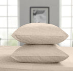 Threadmill 100% Cotton Sheets For King Size Bed | Damask Sateen All-Season 500Thread Count 4 Pc King Bed Sheets Set | Soft, Brea