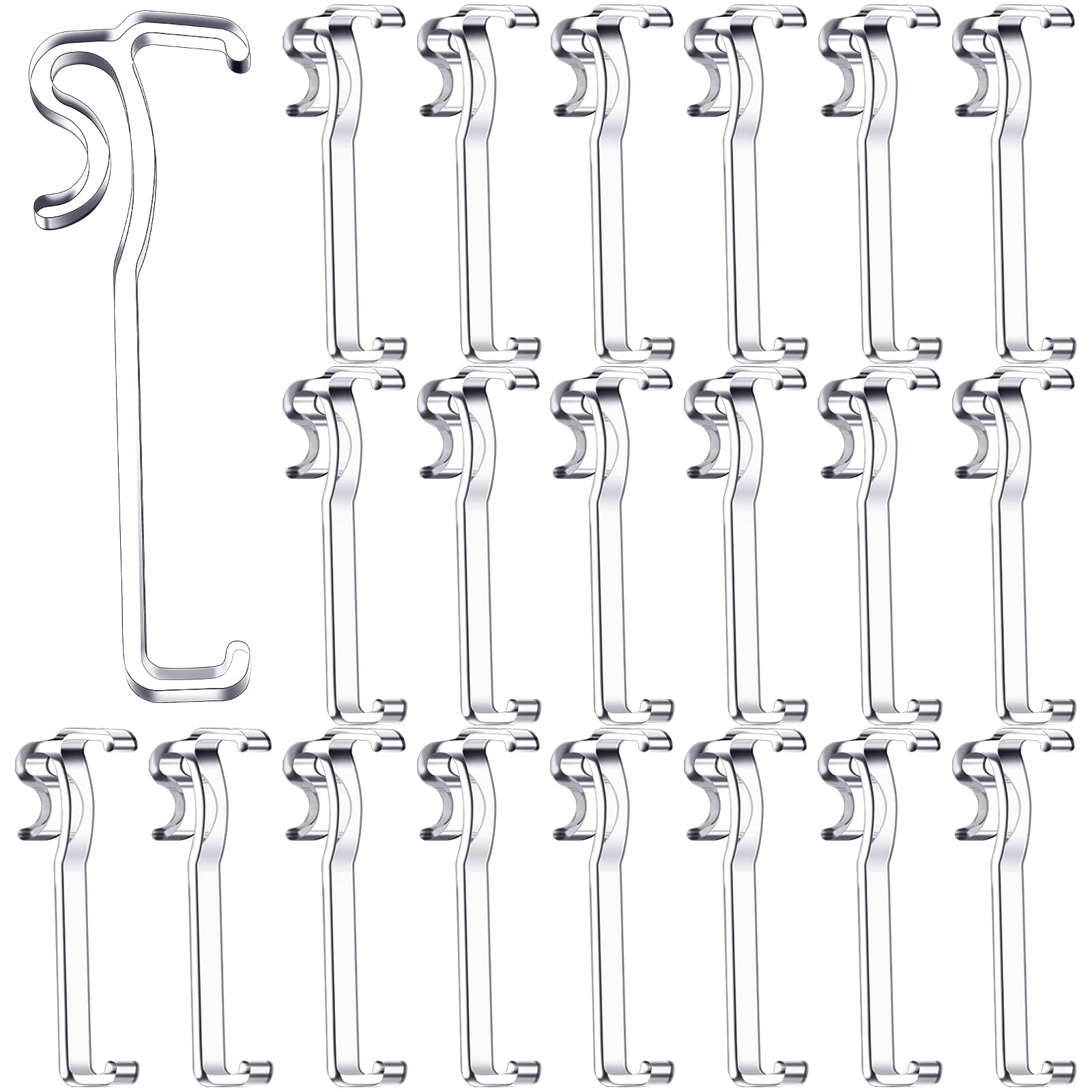3 Inch Valance Clips Window Blind Clips Clear Plastic Valance Retainer Clips Hidden Valance Clips for Horizontal Blind Valance (
