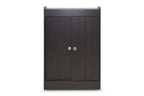 Baxton Studio Shoe-Rack Cabinet, Espresso
