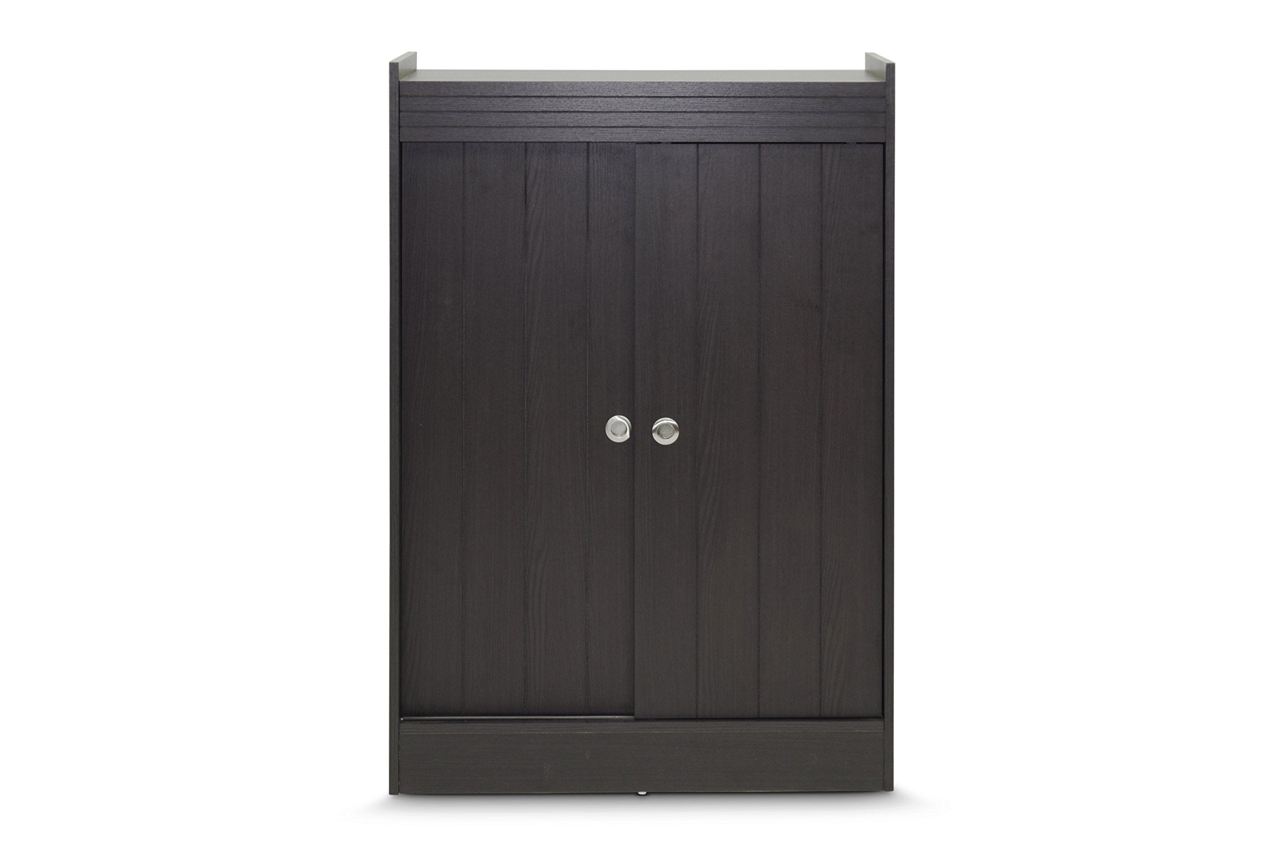 Baxton Studio Shoe-Rack Cabinet, Espresso