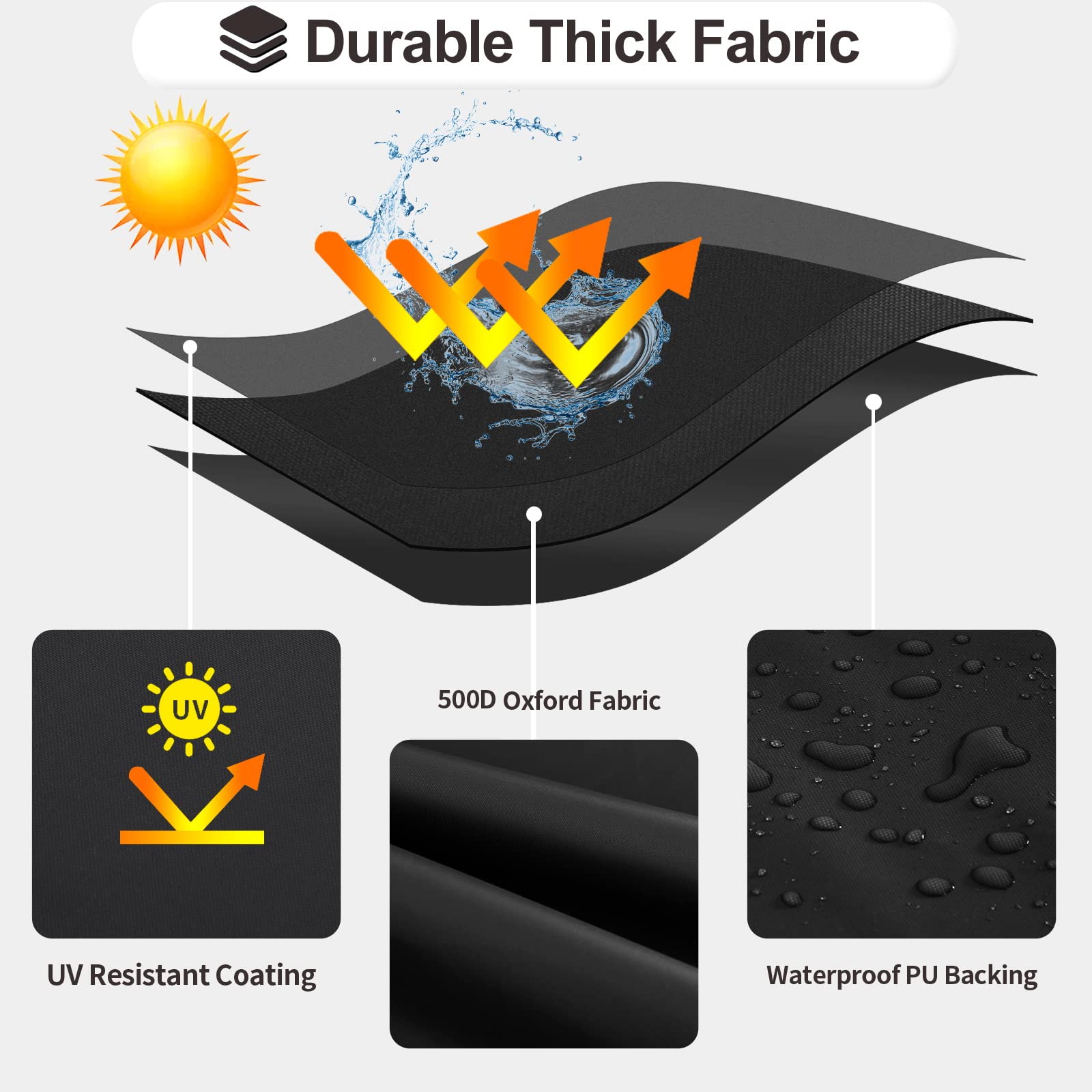 Purefit Outdoor Chaise Lounge Cover, Lounge Chair Covers Waterproof Patio Furniture Lounge Chair Cover, Uv Resistant & Weatherproof, 2 Pack, 78' L X 35.5' W X 33' H Inches, Black