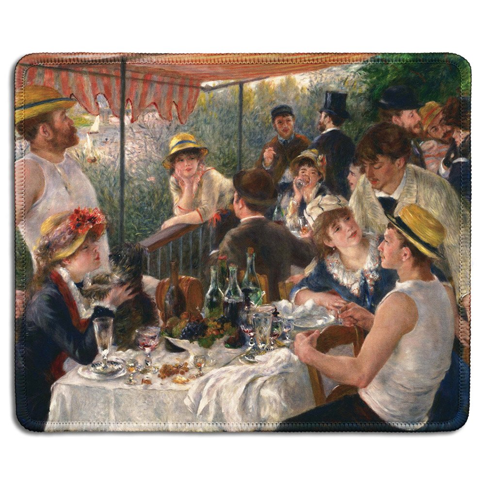 Dealzepic - Art Mousepad - Natural Rubber Mouse Pad With Famous Fine Art Painting Of Luncheon Of The Boating Party By Pierre-Aug