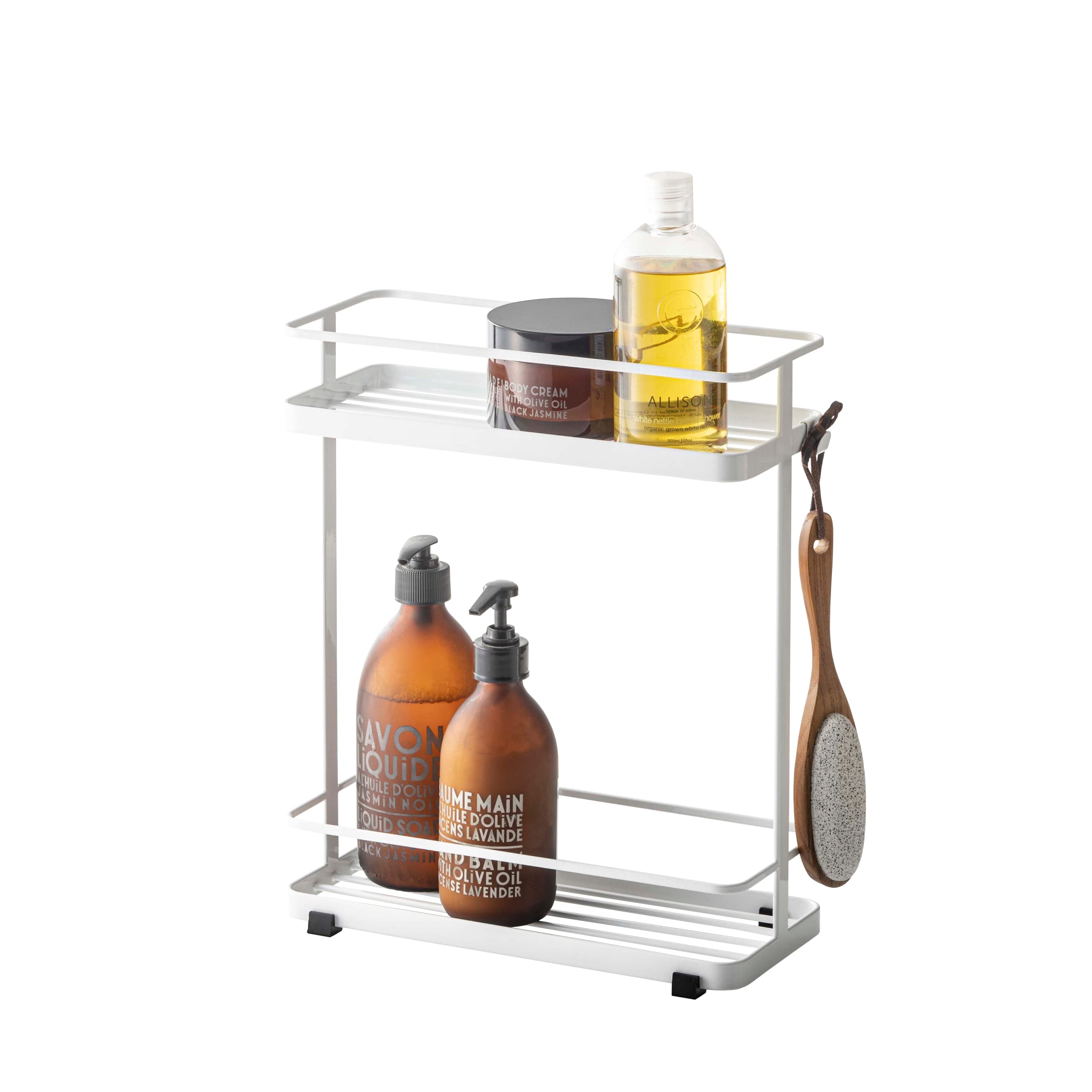 Yamazaki Home Tower Bath Rack - Bathroom Shower Storage Holder, Caddy Shelf Organizer - Small, 13 - Steel -