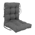 Blazing Needles 18 38-inch Microsuede Seat/Back Tufted Chair Cushion, 18 x 38, Steel Grey