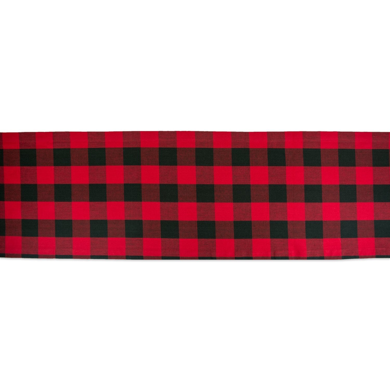 Dii Buffalo Check Collection, Classic Farmhouse Table Runner, 14X108, Red & Black
