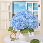 Martine Mall 2Pcs 21In Hydrangea Artificial Flowers, Latex Real Touch Hydrangeas Lifelike Large Hydrangea Flowers For Home Decor