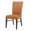 New Pacific Direct Milton Bonded Leather, Set of 2 Dining Chairs, Vintage Caramel