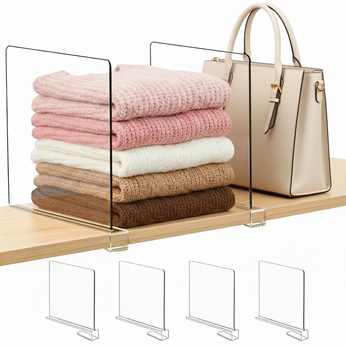 Saccik Tall Shelf dividers Closet Organizers: 11inch (Higher Version)