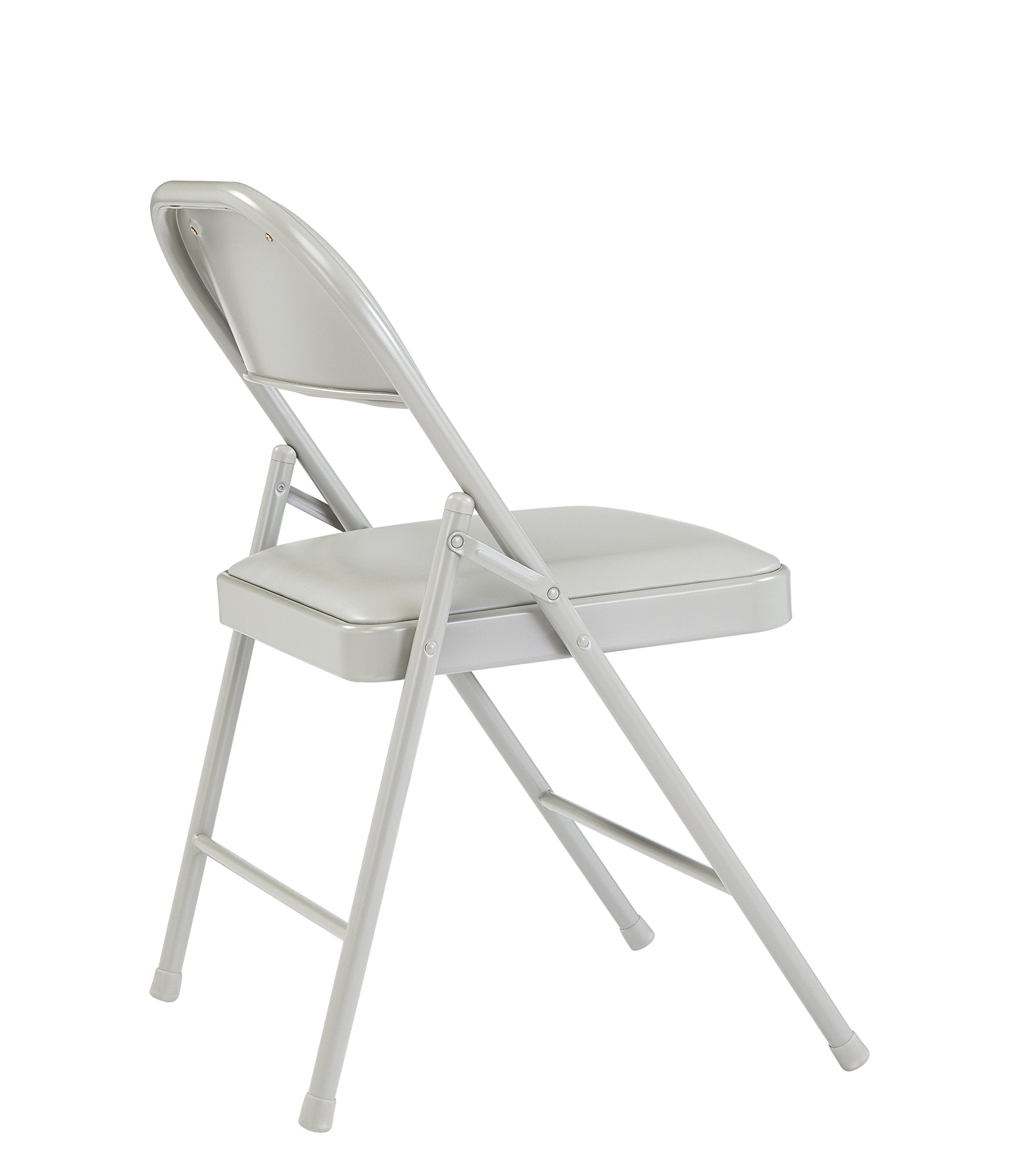 Commercialine® Vinyl Padded Steel Folding Chair, Grey (Pack of 4)