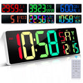 Large Digital Wall Clock Large Display 17.2 Large Digital Timer with 9 Groups Timer Remote Control for Gym Classroom 10 Colors A