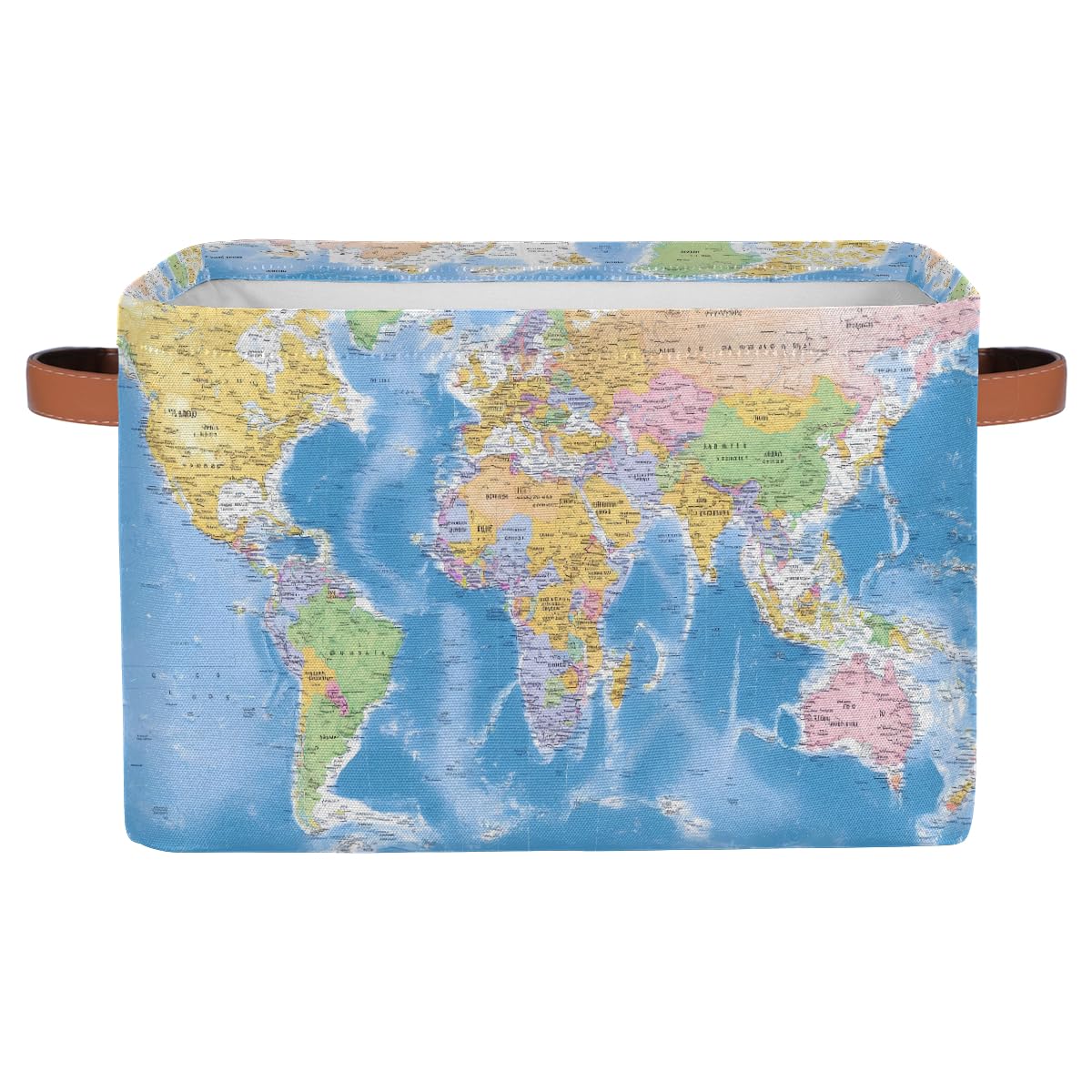 UOYO Globe World Map Storage Basket Collapsible Cloth Storage Cube Basket Bins