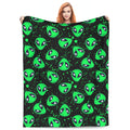 Alien Throw Blanket Soft Cozy Plush Warm Fleece Blanket For Sofa Couch Bed 80'X60'