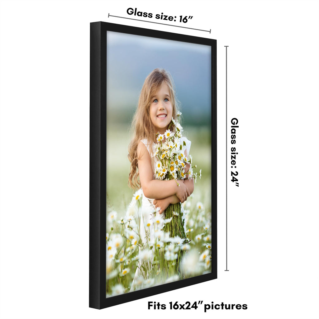 Americanflat 16X24 Poster Frame With Polished Plexiglass - Soho Collection - Gallery Style Deep Molding Frame For Wall Display -