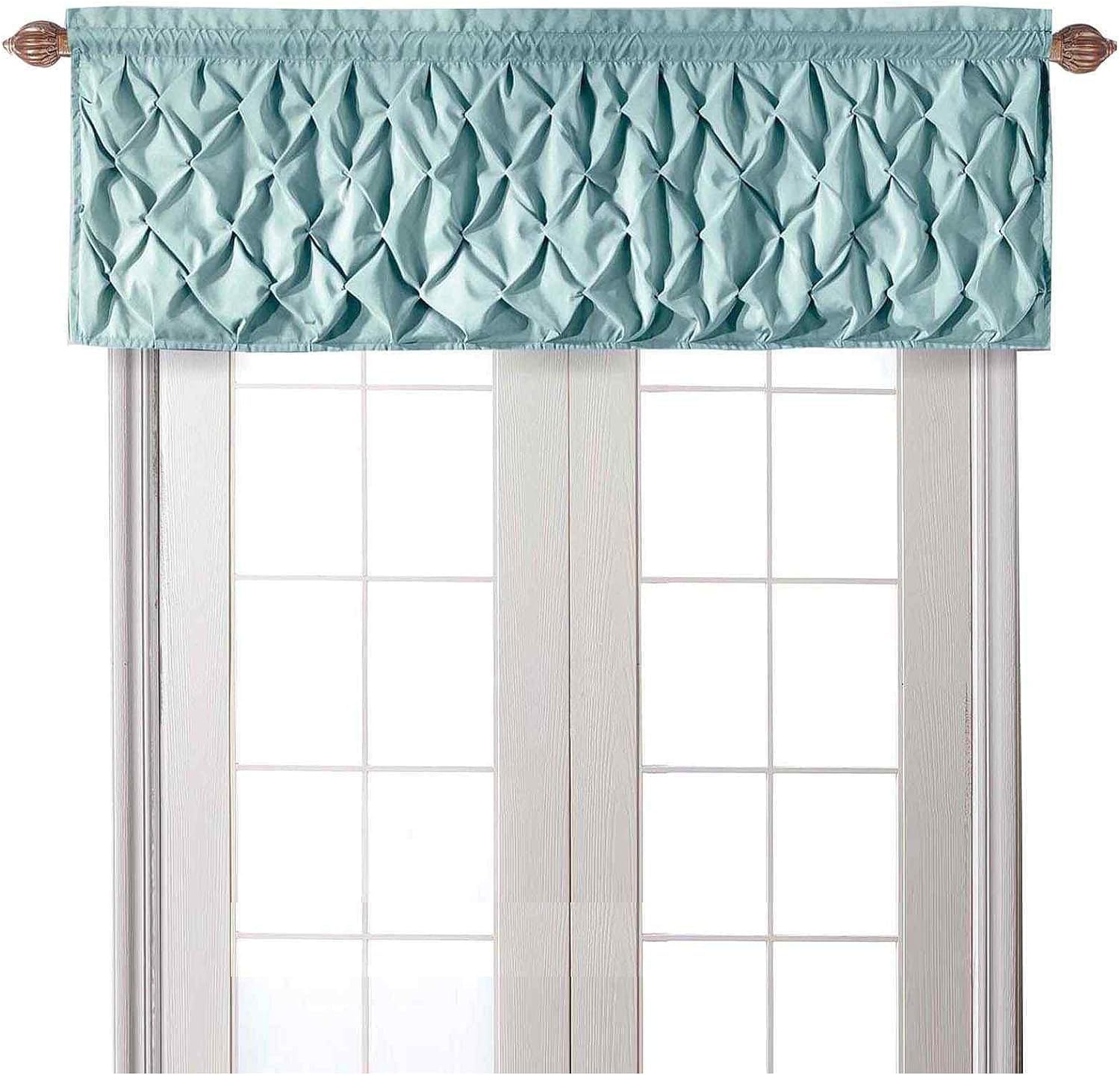 VCNY Home - Valance, Window Treatment with Rod Pocket, Modern Home Decor (Carmen Blue, 60 x 20)