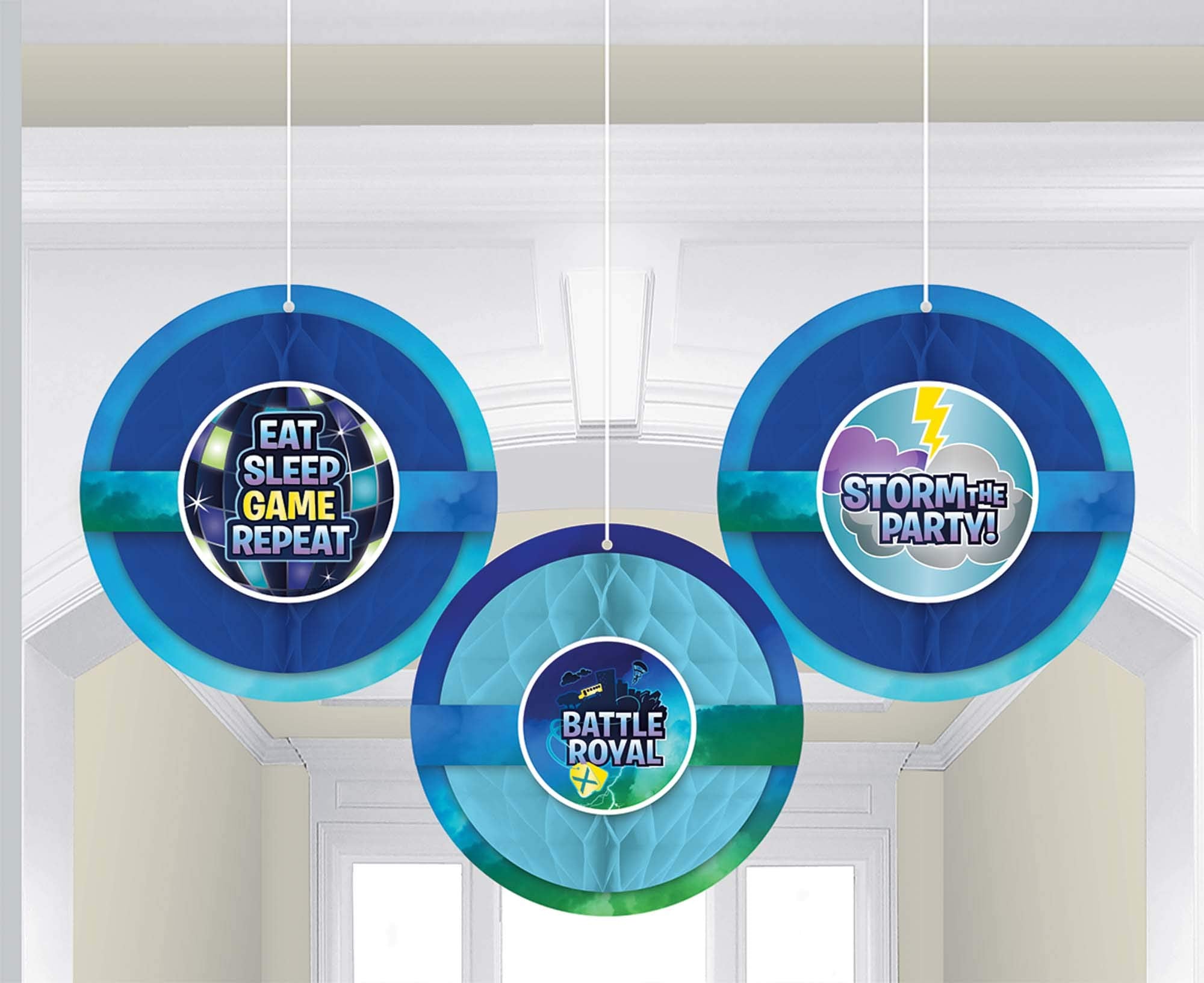 Battle Royal Honeycomb Decorations - 3pc