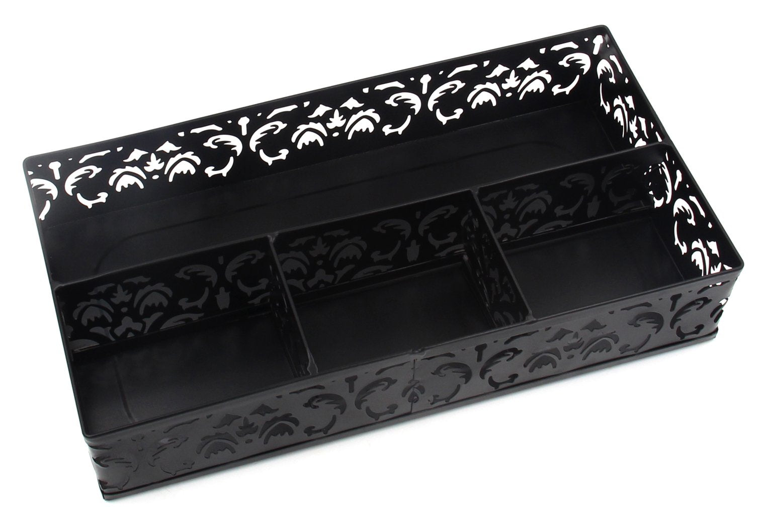 Easypag Desk Drawer Organizer With 3 Small Bins And 1 Long Bin,Black