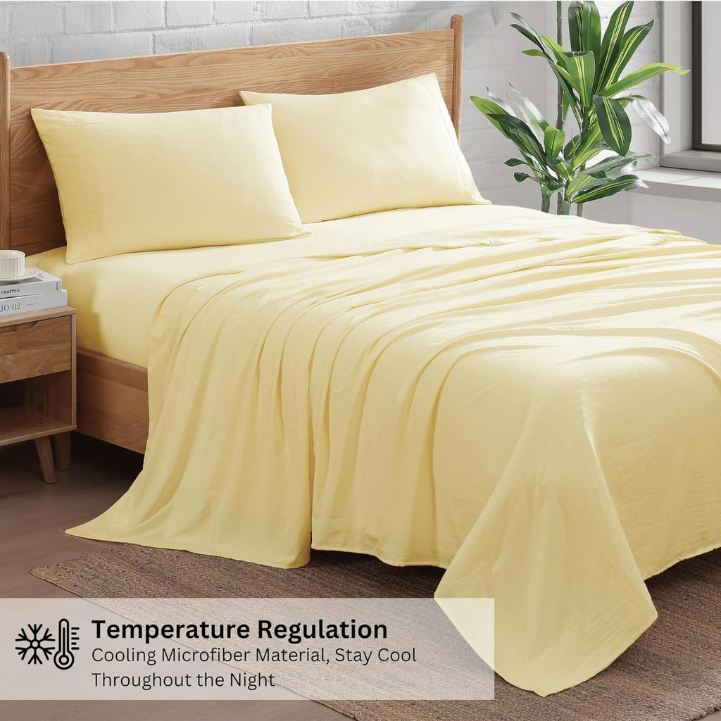 Knit Jersey 100% Cotton Sheet Set Soft And Comfy - Twin Extra Long, Txl 15'' Deep Pocket, Great For Dorm Room, Hospital And Spli