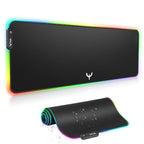 BladeHawks RGB Gaming Mouse Pad, Extended Soft LED Computer Keyboard Mousepad Mat, Anti-Slip Rubber Base, Black, 31.5 x 12 Inch