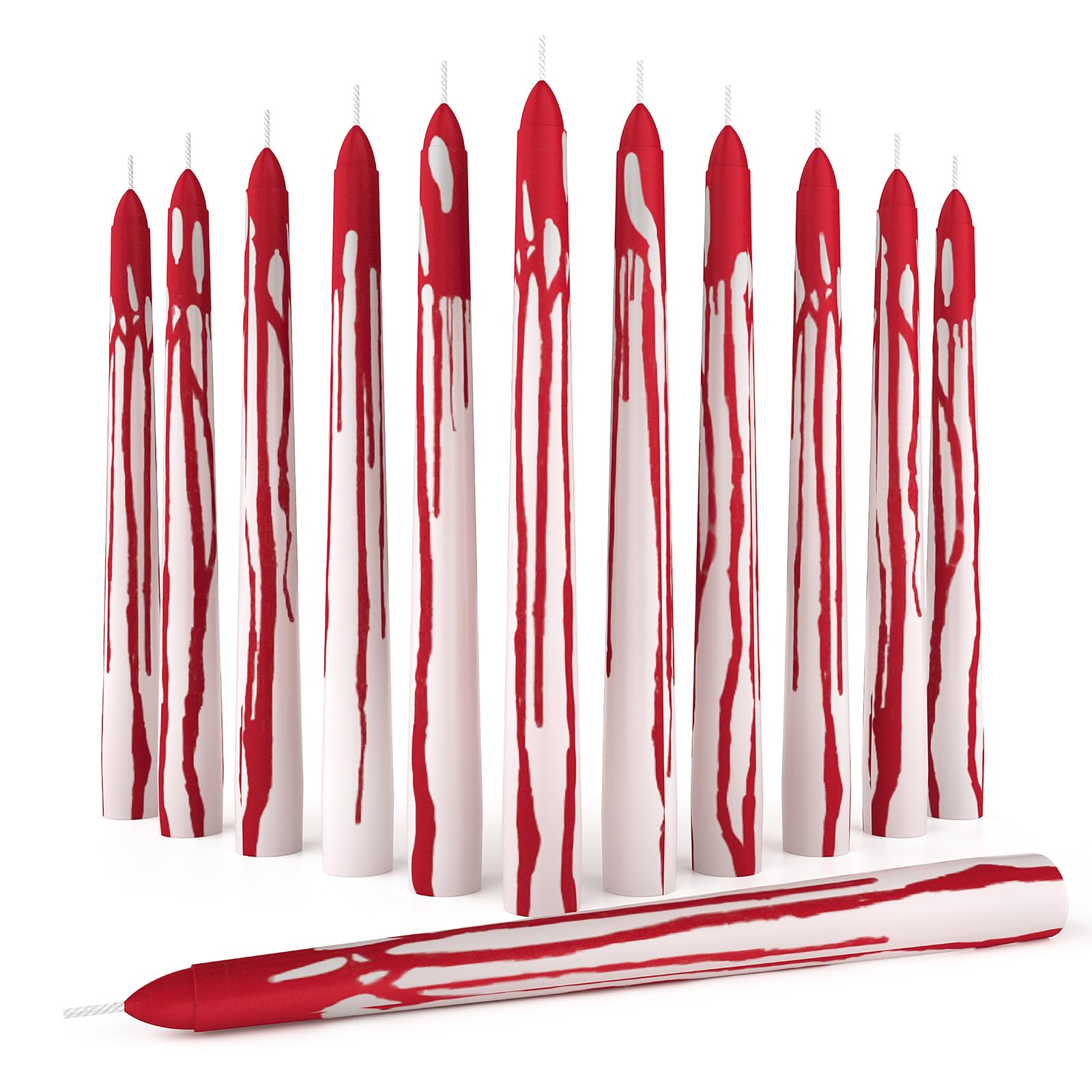 CANDWAX 10 inch Taper Candles Set of 12 - Unscented Candles Taper Burning for 8 Hours - No Drip Bleeding Taper Candles Ideal as 