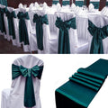 50 Pcs Satin Chair Sashes Bows Decorative Universal Chair Cover Chair Ribbon Ties Sash For Wedding Party Ceremony Reception Hote