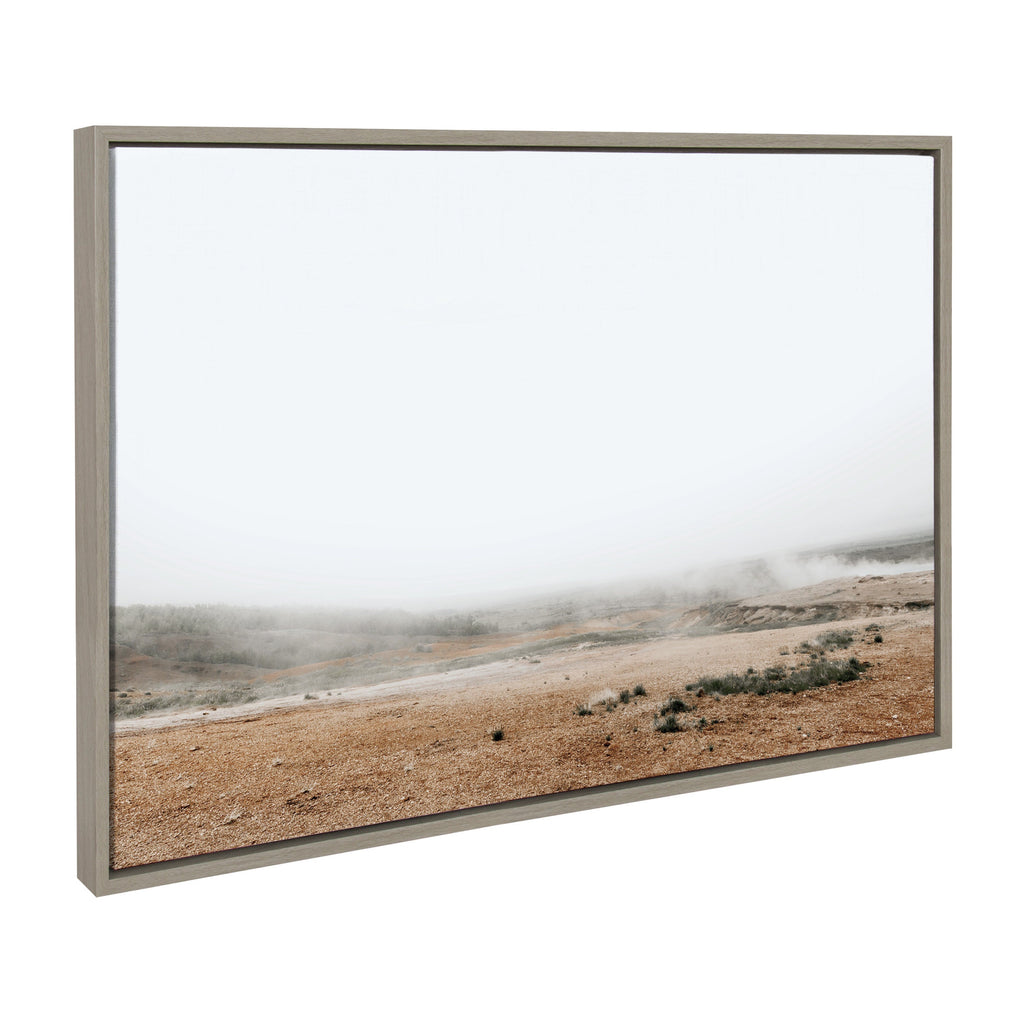Sylvie Fogged Landscape Framed Canvas by Alicia Abla