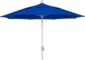 FiberBuilt Umbrellas Patio Umbrella, 9 Foot Pacific Blue Canopy and White Pole
