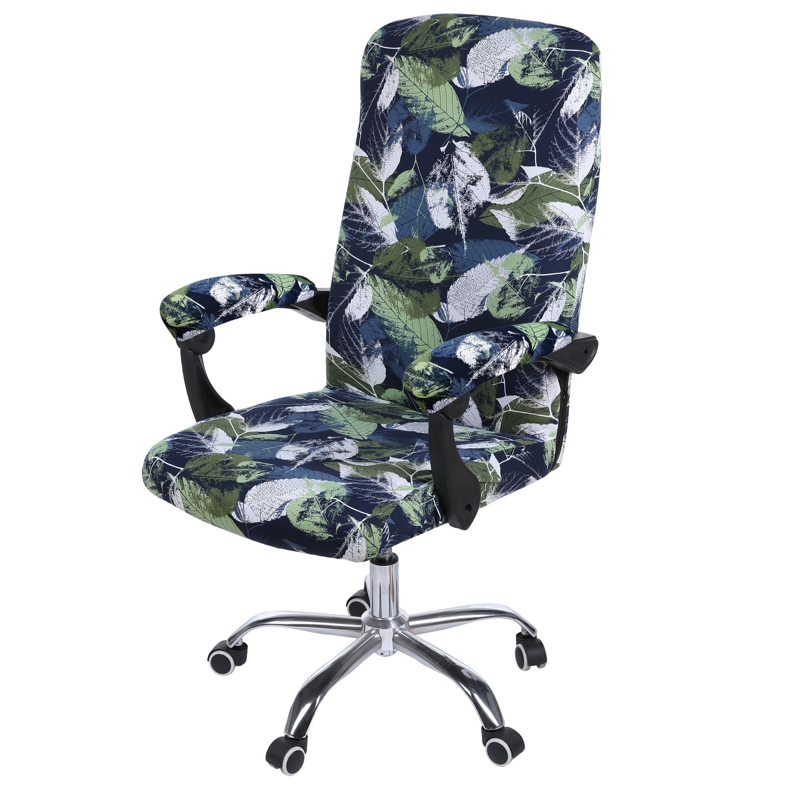 Smiry Stretch Printed Computer Office Chair Cover with Armrest Covers, Soft Fit Universal Removable Washable Desk Rotating Chair