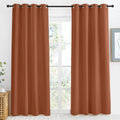 NICETOWN Halloween Blackout Burnt Orange Curtain & Drape, W55 x L86, 1 Panel, Room Darkening Light Blocking Window Treatment for