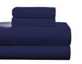 Pointehaven Flannel Deep Pocket Set With Oversized Flat Sheet, California King, Navy