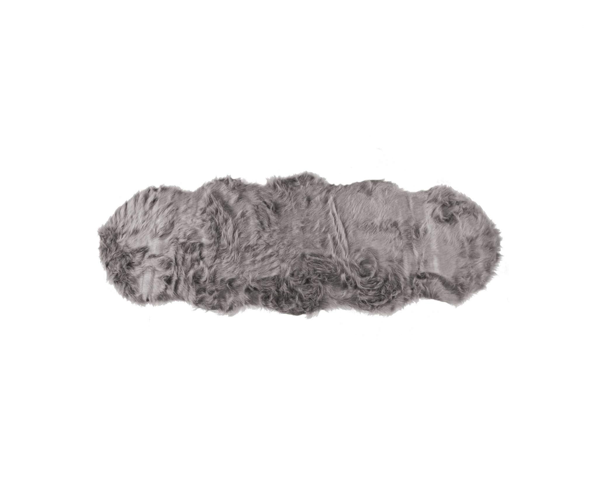 HomeRoots Decor 2-inch x 6-inch Gray Sheepskin Double - Area Rug