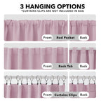 Deconovo Blackout Curtains Insulated Thermal, Rod Pocket And Back Tab Curtains - Room Darkening Curtains For Living Room, 52X95 Inch, Lavender, Set Of 2