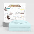 Supreme Elegance Queen Size Sheet Set, 100% Cotton Pale Aqua Bed Sheets Set, Deep Pockets Percale Sheets, Easy Fit, Cooling Bed