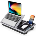 Loryergo Adjustable Laptop Desk With Cushion, Mouse Pad & Cellphone Slot - Laptop Stand For Bed & Couch, Riser For Home & Office