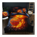 Homebed 3D Sports Fire Basketball Bedding Set For Teen Boys,Duvet Cover Sets With Pillowcases,Full Size 90' X 90',3Pcs,1 Duvet