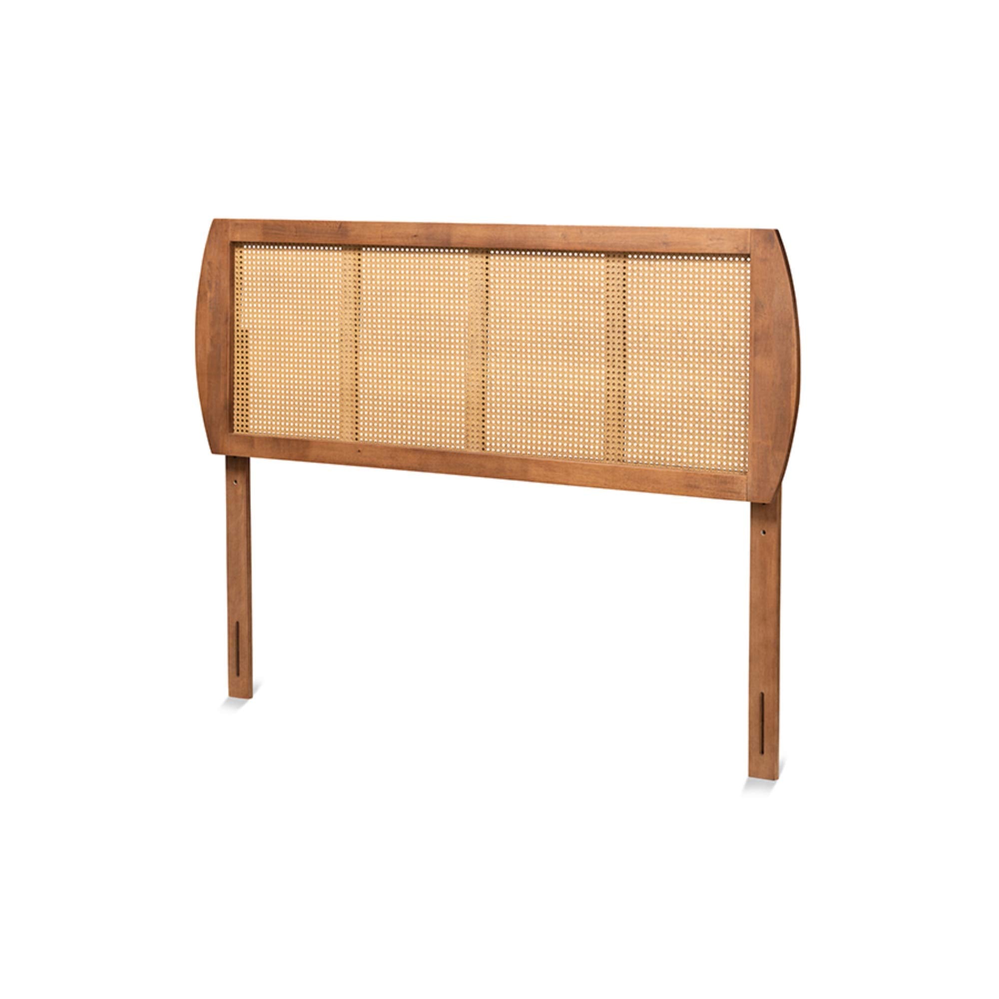 Baxton Studio Harris Ash Walnut Rubberwood Full Headboard