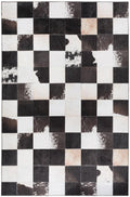 Dalyn Rugs Durango Patchwork Faux Cowhide Ss10 Midnight 3' X 5' Rug