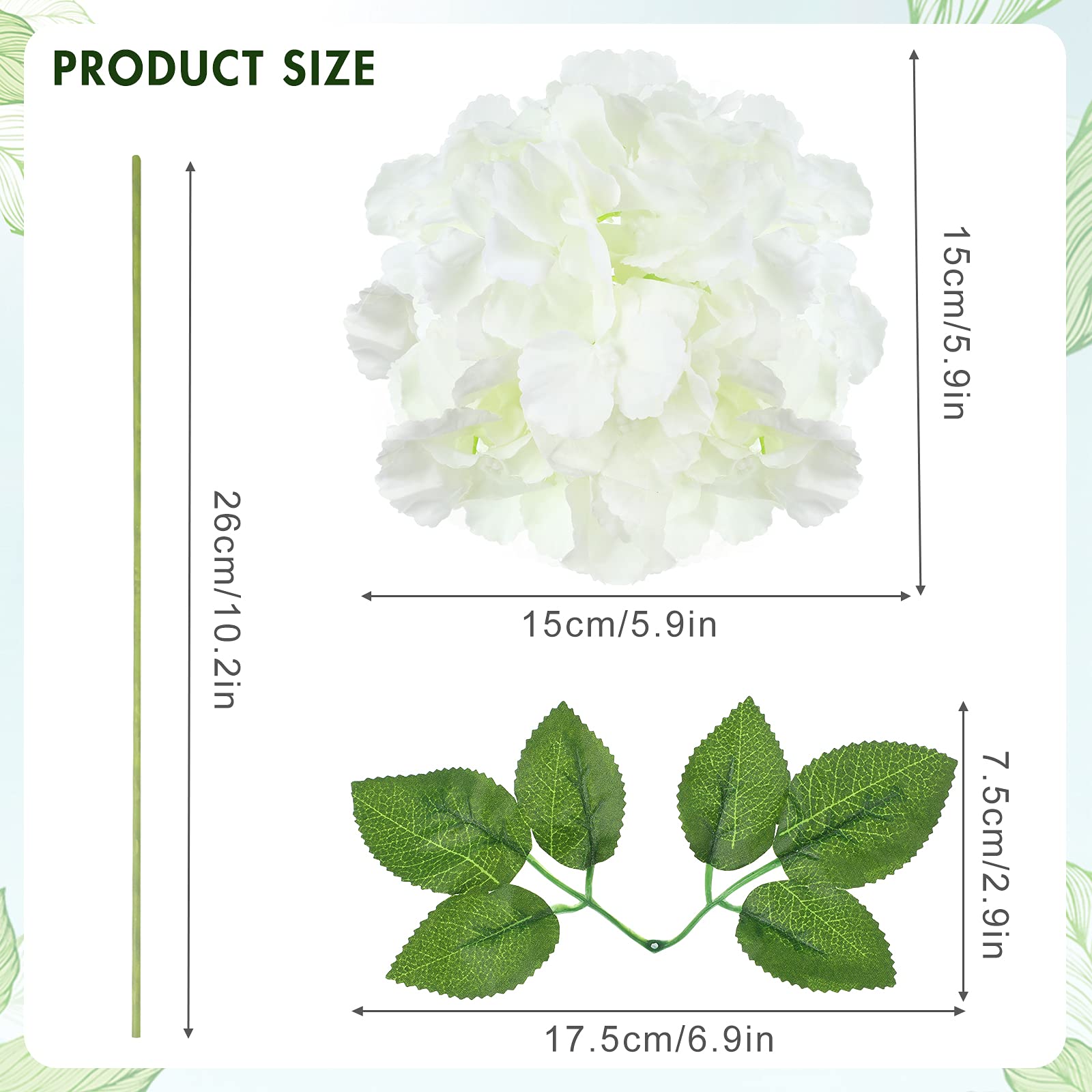 30 Sets Silk Hydrangea Flowers Artificial Hydrangea Flowers White Faux Hydrangea Flowers Hydrangea Flower Decorations With Stems